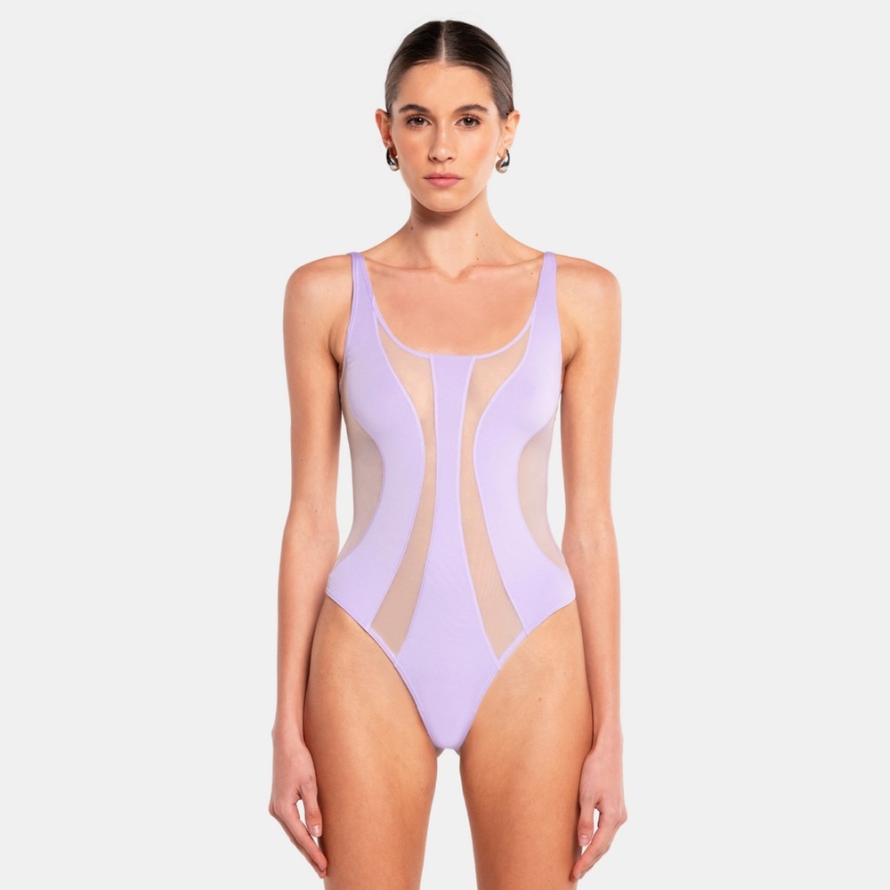 OW Collection Twist Bodysuit in Lavender NWT